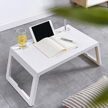 Tavolo da Letto Portatile, Tavolo da Computer Pieghevole, Supporto per Laptop con Slot per Tazza, Tavolino da Divano in ABS per Leggere, Lavorare E Guardare Film