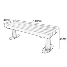 Panca da giardino per esterno seduta in legno, Sedia a sdraio per patio con staffa in acciaio zincato resistente, Panca da cortile 3 posti anticorrosione e antiruggine, Facile da installare