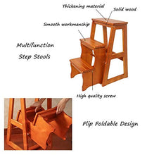 Sgabelli da bar Sedia da pranzo Poltrone Gradini pieghevoli Scaletta in legno massello Sgabello multifunzionale Flip Design pieghevole Sgabelli Soggiorno Cucina Fasciatoio Sgabello pieghevole con