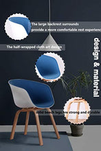 T0t0ro un set di 2/4 accogliente sedia da bagno, poltrona, cucina/soggiorno/balcone sedia con gambe in legno massello di faggio, stile nordico, confortevole cuscino spugna schienale e sedile (4, blu)