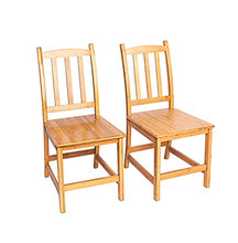Sedute multifunzionali, 2 pz robusti sedie da pranzo in bambù sedie di legno sedie da pranzo sedie da pranzo sedie da esterno per portico, a bordo piscina, patio, giardino, balcone, cortile, arredamen