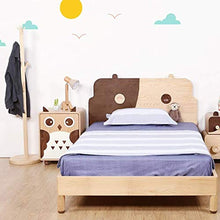 MMWYC Gufo Mobili Fumetto Solid Camera da Bambini Comodino for Bambini Legno Piccolo gabinetto Giocattolo Governo di immagazzinaggio dei Bambini, Naturale, 55 * 46,5 40cm *
