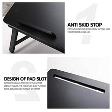 jiaju Tavoli da Picnic Tavolo Pieghevole, Tavolo Laptop Regolabile Tavolo da Tavolo in bambù Pieghevole Pieghevole Pieghevole per la Colazione Accogliente Black Bamboo Computer Table