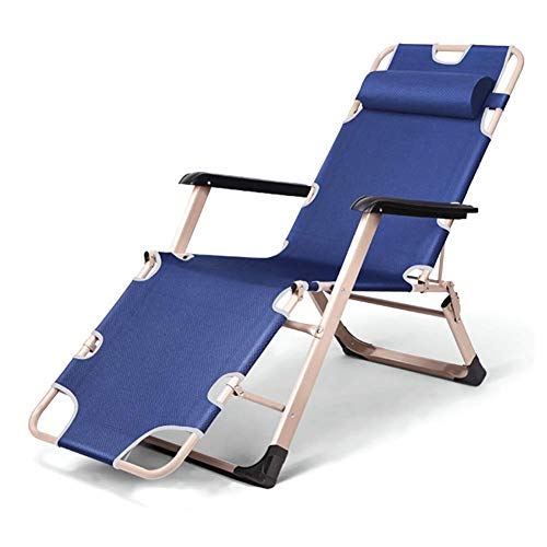 Moolo Lettino Prendisole Sedie reclinabili da Giardino, Sedia da Sdraio a gravità Zero Regolabile Sedia a Sdraio ergonomica poltroncina da Giardino reclinabile (Color : Blue)
