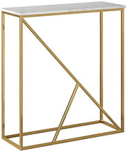 TONG HXF- tavolino Piccolo Rettangolare in Marmo tavolino Creativa Inferiore tavola d'oro 80 * 25 * 75cm Durevole