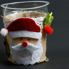 Cabilock 3 Pezzi di Bicchiere di Vino Copri Bicchiere di Vino Maniche Marker Babbo Natale Pupazzo di Neve Renna Bambola Decor per Matrimoni Natale Inverno Festa Eventi Festa Favori Stile