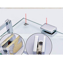 LGR Portaoggetti a Parete per Bagno Doccia Mensola in Vetro Portaoggetti a Parete con Guida in Rame in Vetro temperato Spesso 8 mm