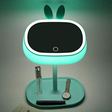AJH Home Specchio da toeletta Specchio da Trucco Specchio da Trucco Portatile Lampada da Tavolo 2 in 1 Luce a LED Mini Specchio USB Ricaricabile Touch Screen Specchi