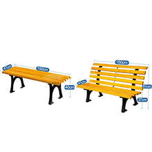 Panchina per il tempo libero all'aperto panchina per il tempo libero, Panche da giardino resistenti alla corrosione, Panca decorativa da giardino in legno anticorrosivo in fusione di alluminio