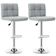 IntimaTe WM Heart Sgabelli Bar in Pelle Finta Disegno Moderno Movemento Regolabile Lift Gas Sgabello (Grigio Pelle)