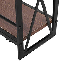 Portabottiglie a 2 Livelli, Scaffale da Parete per Vino con Porta Calici, Mobile porta bottiglie Portabottiglie di Vino in MDF+Ferro, 20 x 60 x 54 cm
