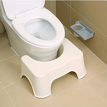 Niduo Bear Sgabello da Bagno Bagno Le Donne Incinte Step Up Sgabello Sgabello Ispessito in plastica, poggiapiedi WC Antiscivolo per emorroidi, stitichezza,Bianca