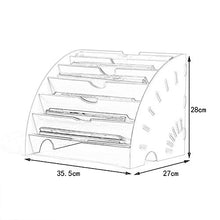 Schedario Classificatore Verticale Cartella, Classificazione dei File A 6 Strati, Design Fibbia, Borsa per Archivio in Legno per Ufficio, Archivia Cartella Desktop, Fan, Cartella per Lettere,