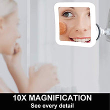 GSAGJjz LED Travel Vanity Mirror Magnifier 16 Luci LED e Touch Screen Rotazione di 360 Gradi Specchio ingranditore Specchio per Il Bagno Specchio per Il Trucco