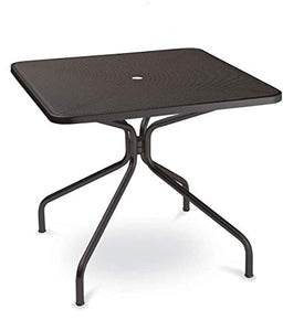 EMU Tavolo per Esterno Cambi 80x80 CM in Ferro ZINCATO E Verniciato A POLVERI - Colore Ferro Antico Fantasia 22 - Prodotto Made in Italy