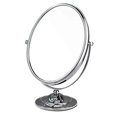 WWEIWU Pulito e Luminoso Doppio Specchio Ovale Desktop Makeup Mirror Beauty Vanity Mirror Specchio HD Principessa Grande Specchio ellittico Specchio a 360 Gradi