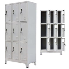 TDSPEU Armadio con 9 Armadietti in Acciaio 90x45x180 cm Grigio Materiale: Acciaio Armadietti e stipi