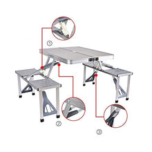JDJD Tavolini da Esterno Sedia da Tavola Pieghevole All'aperto Camping Tavolo da Picnic in Lega di Alluminio Impermeabile Durable Pieghevole Desk per Tavolo da Spiaggia (Color : Gray)