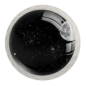 Galaxy Space Universe Moon - Pomelli per cassettiere e cassetti, in vetro, per mobili da bagno, comò e credenza