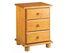 Dogar Altea Tavolino 3 cassetti, Pino, Colore Miele, 55x48x34 cm