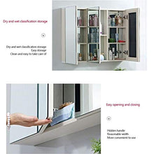 Armadietti a specchio Bagno Specchio Governo Alluminio dello Spazio degli Specchi Multi-Funzione A Parete Specchio Rettangolare Bagno Specchio Gabinetto (Color : Bianca, Size : 48 * 68 * 13cm)