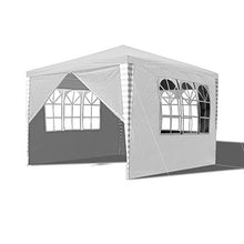 Hengda Gazebo 3x3m padiglione da giardino impermeabile, tenda da festa stabile, tendone per protezione UV con 4 parti laterali per festival di matrimoni in campeggio