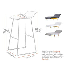 LWW Sgabelli, Barstool- Ferro Leg e Ecopelle Seat- Sedia da pranzo perfettamente nei bar, piani cucina, caffè, mercati,Seduto altezza 75 cm,Seduto altezza 75 cm