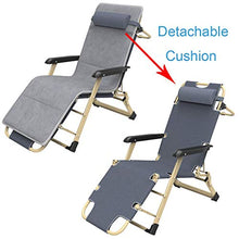 AI LI WEI SHUAIIJUAN Sedia per Il Tempo Libero Domestico Folding Oxford 600D Imbottito reclinabile da Giardino Sedia - Esterna Sdraio Sdraio for la Veranda, Giardino, Prato Max.200kg - Grey
