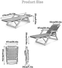 CDFCB Sun Lounger Sunbed Sun Sun Sedia Sole Pieghevole Sedia da Giardino Pieghevole Sedia Lounge Sedia Regolabile Pieghevole Pieghevole Pieghevole Leggero per Garden Patio Outdoor Office