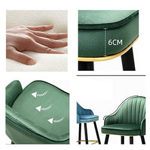 N / A Sgabello poggiapiedi Candy Color Gambe di Velluto sgabelli da Bar Sedia in Legno massello poggiapiedi Cucina Colazione posti a Sedere (Gamba Ottone) Bar Stool (Grey, Dimensione, 65.