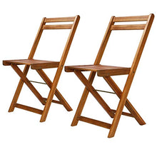 Festnigh Set 2 pz Sedie da Giardino Pieghevoli in Legno Massello di Acacia 40x51x80 cm