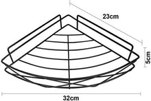 Litcom Mensola per Doccia Angolare Mensole per Bagno Cestello Portaoggetti Autoadesivo per Il Triangolo della Doccia della Cucina del Bagno (Black)