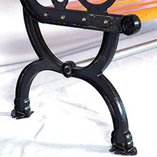 QHW Panca da Giardino 3 posti in Legno, Decoro terrazza Esterna, corrimano Spray, Design ergonomico, Lunghezza 120 / 150cm