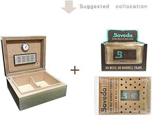 Humidor per sigari da tavolo, umidificatori da viaggio, scatola di immagazzinaggio per sigari e cedro Design ben sigillato con stoccaggio a 2 zone e guarnizione umida, per umidificazione di sigari
