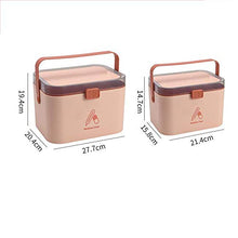 Gmnoy Scatola di Medicina Portatile Grande capacità di immagazzinaggio a Prova di umidità a Prova di umidità a Doppio Strato a Doppio Strato con Manico,Blue-Small