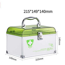 Wjmss Cabina di immagazzinamento della Medicina Cabinetto Domestico Multifunzionale Finitura del farmaco Finitura del Primo Soccorso Kit di Primo Soccorso in Lega di Alluminio Pill Transparent Box