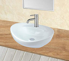 1 x lavandino in ceramica piccolo ovale lavabo in ceramica 405x330x145 mm