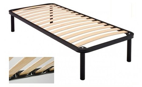 Rete a doghe in legno di faggio con perimetrale di ferro, scontata e di alta qualità scontata - 80x190 cm