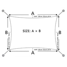WWYL Tenda da Sole A Vela, Tenda A Vela Rettangolare, HDPE Traspirante Tenda da Sole Impermeabile per Parasole Tenda da Sole per Giardino Esterno, Patio Esterno (Color Crema,4 x 4 m)
