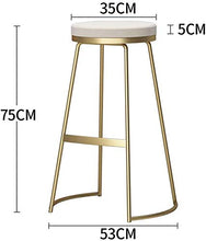 Sgabelli Poggiapiedi Ingresso Nordic Semplice di Legno Solido Gold Bar Stool Tea Shop Cafe Bar Sedia Alta Sgabello Casual QAF1007 (Size : A:53X75cm)