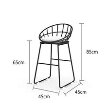 SAP - Sgabello da bar alla moda, creativo, sedia da bar e schienale alto, girevole, per la colazione, ristorante, resistente (colore: rosa, dimensioni: 65 cm)