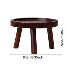 QIEZI Portapiante in Legno per Piante, portafiori in Vaso Portavasi da Giardino Rotondo Espositore per Piante da Interno, Esterno, Espositore per Piante Mid Century Arredamento Rustico
