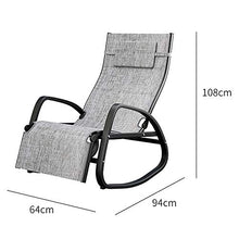 FUFU Sedie a Sdraio Sedia a Dondolo Chaise Longue per Il Tempo Libero Sedile per Il Tempo Libero Pigro con poggiapiedi Regolabile, 94 * 64 * 108 cm Pieghevoli