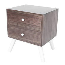 AYNEFY - Comodino vintage con 2 cassetti, stile shabby chic, per soggiorno, camera da letto, 43 x 35 x 50 cm