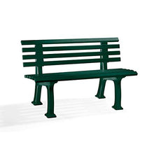 Panca di Esterno in plastica – A 9 Lame – Larghezza 1500 mm, verde schiuma – Panca Panca di Esterno Panca in plastica banchi banchi di Esterno banchi in plastica