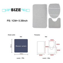 CHSHY Set di Tende da Doccia da Girasole A 4 Pezzi, Stuoia Sagomata, Coperchio del Coperchio del Water E Tenda Doccia Resistente all'Acqua con Ganci