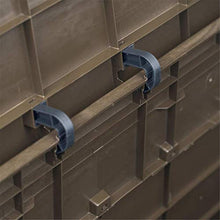 ZRB Baule da Giardino, Scatola da Giardino, Contenitore per Esterni per Patio Attrezzi per Giardinaggio, Cuscini, Accessori Piscina, Cuscini, 74 galloni, Marrone, plastica,Multibox