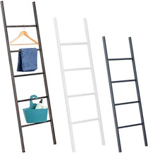HOLZBRINK porta asciugamani appendiabiti porta asciugamani scala vintage, Elements 130x60 cm (alt x larg), acciaio grezzo laccato, HLL-130-60-0000