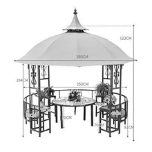 HLZY Gazebo da Giardino 12x12 FT Gazebo for Cortili con Il reticolato e Tende, Giardino Gazebo, Patio Padiglione, Partito Esterno Pergola for Barbecue, Party, Beach e Altro Tettoia da Esterno
