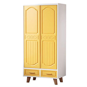 QiHaoHeji Armadio per Bambini Camera da Letto per la casa Semplice Semplice Piccolo Armadio Armadio Armadio Porta Abiti (Colore : Yellow, Size : 160x50x80cm)